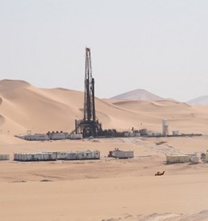 oil production rig in Libya