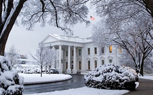 The stillness and tranquility of the White House after a winter snowfall is belied by the upheaval and chaos that President Obama’s final year of policy actions could cause for oil and gas. Photo: The White House.