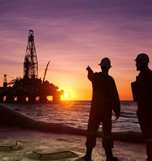PETRONAS workers on offshore Malaysian oil and gas field