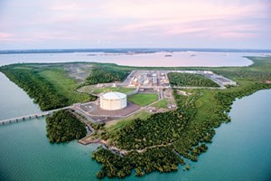 Fig. 3. The 10-year-old Darwin LNG plant could provide a possible outlet for any Beetaloo basin gas production. Image: ConocoPhilips.