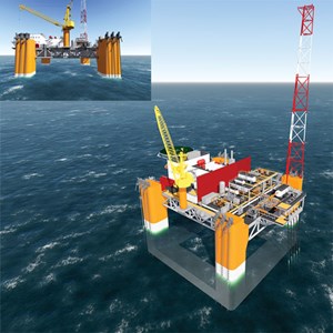 Fig. 4. The low-cost Lean Semi platform is designed to unlock the potential of marginal oil and gas fields in harsh environments. Source&#x2F;copyright: Aker Solutions.