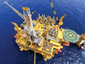 Fig. 2. Shell’s Malikai TLP has begun output offshore Malaysia, and should eventually reach peak output of 60,000 bopd. Photo: Shell.