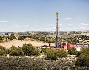 Fig. 3. After suffering from a one-two punch of low gas prices, followed by depressed oil prices during the last several years, activity in the San Juan basin of northwestern New Mexico and southwestern Colorado is showing renewed signs of life. Photo: Encana Corporation.