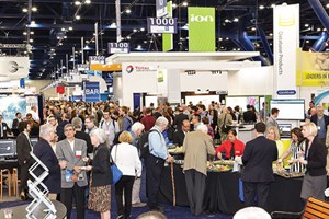 Fig. 1. Thousands visit the exhibit floor every year to see the latest research and technology in the field of petroleum geology.