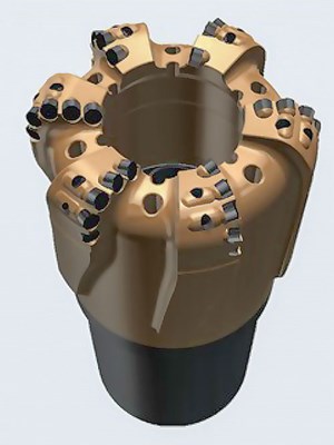 Fig. 4. A high-efficiency PDC coring bit improves durability&#x2F;core quality and delivers longer runs at higher ROP.