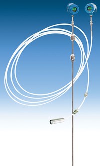 Fig. 11. Ametek&#x27;s new level measurement system is an accurate, cost-effective alternative to flexible stainless cable probes.