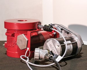 Fig. 3.NOV’s Hercules electric rod rotator eliminates the need to install a traditional mechanical arm and cable.