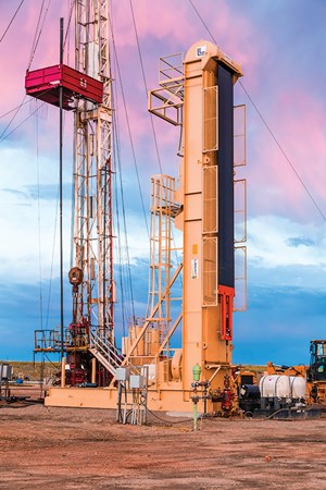 Fig. 7. Liberty Lift’s new 366-in. stroke length version of its XL linear lift pumping unit.