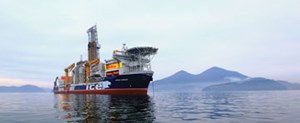 Fig. 3. In July, Providence Resources contracted the Stena IceMAX deepwater drillship to drill the 53&#x2F;6-A well in FEL 2&#x2F;14, in the southern Porcupine basin, offshore Ireland. Photo: Stena.