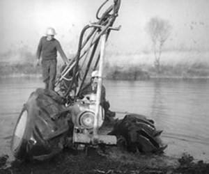When the fun starts—a CGG mud buggy shot hole rig, circa 1959. Photo: CGG.