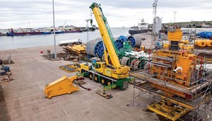 Fig. 1. A capping stack is rigged up for annual testing at a warehouse in Montrose, UK.