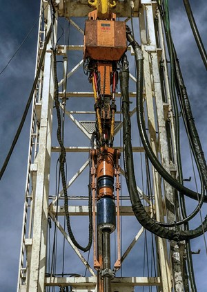 Fig. 2. Tesco’s casing drive system was used to help complete a major operator’s casing-while-drilling operations in the Permian.