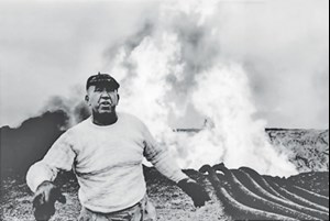 Fig. 1. Myron Kinley is known as a trailblazer in the fire suppression industry. He developed many patents and designs for the tools and techniques of oil firefighting.