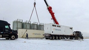 Fig. 3A. Saltworks’ Flex EDR plant installation at a Canadian EOR polymer flood site.