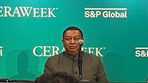 OPEC Secretary General Mohammed Sanusi Barkindo at CERAWeek by S&amp;P Global in Houston on Monday.
