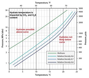 Fig. 5. Hydrate formation prediction.7
