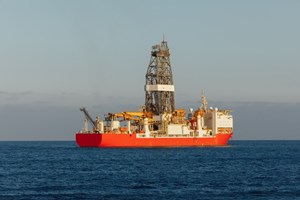 drillship on the water