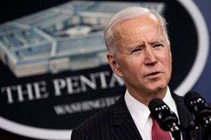 Biden at the Pentagon, where officials warn that offshore wind plans conflict with the U.S. military