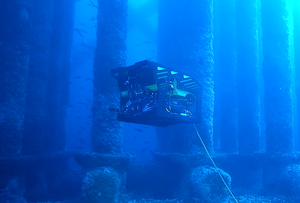 autonomous inspection drone inspecting subsea infrastructure