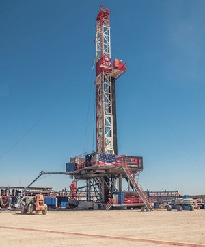 Fig. 2. Patterson-UTI super-specRig 257 is one of the 334 rigs active in the Permian during April. Image: Patterson-UTI Energy, Inc