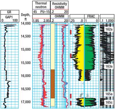 Fig. 4. Tracer joints were located across strategic intervals.