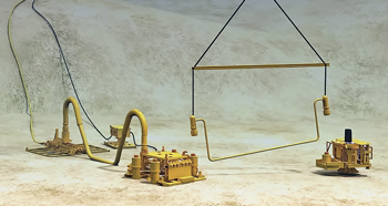 Vertical jumper installation tie-in. Illustration courtesy of FMC Technologies. Vertical jumper installation tie-in. Illustration courtesy of FMC Technologies.