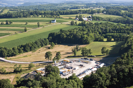 A Marcellus shale drilling site in Pennsylvania, operated by Statoil’s partner, Chesapeake Energy. Photo by Helge Hansen, courtesy of Statoil.