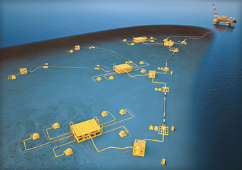 Artist’s impression of Apache’s proposed JDP subsea infrastructure. Illustration courtesy of Apache Corp. Artist’s impression of Apache’s proposed JDP subsea infrastructure. Illustration courtesy of Apache Corp.
