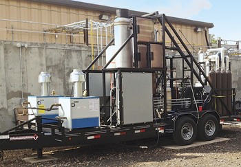 The Pioneer Energy truck-portable CO2/H2 separation unit.