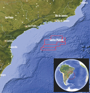 Fig. 1. Santos basin survey locations