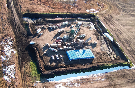 Multistage frac job by NCS Energy Services under way at a Bakken well, in the province of Manitoba. Photo courtesy of Tundra Oil & Gas.