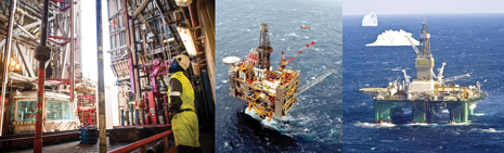 Crew members (left) work on an enclosed drill floor, on the West Hercules semisubmersible, contracted by Statoil to drill prospects northeast of the Skrugard (now Johan Castberg) and Havis discoveries in the Barents Sea. Statoil photo by Ole Jargan Bratland. Clair field (center) in the West of Shetlands area is now the UK’s largest oil field, and it is undergoing a second phase of development that includes another platform. Photo courtesy of BP. After a two-year period of no exploration wells offshore Ireland, the Eirik Raude semisubmersible has been drilling a wildcat on the Dunquin prospect for Exxon Mobil this summer. Photo courtesy of Ocean Rig.