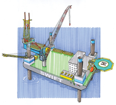Fig. 1. Swift Drilling’s jackup is aimed at economically developing shallow-water marginal fields in the southern North Sea. 