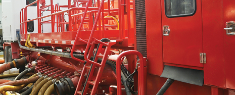 The use of an ultraviolet disinfection unit, shown here rigged up to frac equipment at the wellsite, greatly reduced the need for chemical biocides to remove bacteria from frac fluid. The use of an ultraviolet disinfection unit, shown here rigged up to frac equipment at the wellsite, greatly reduced the need for chemical biocides to remove bacteria from frac fluid.