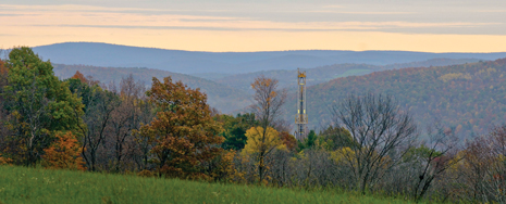 Drilling operations in the Marcellus shale of Pennsylvania, Photo by Michelle Dodd, courtesy of Chesapeake Energy.