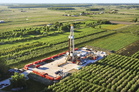 NAFTA Pita driling activities at the Kebien LE-1 well in the Baltic basin located in the northwestern region of Poland. Photo courtesy of NAFTA Pika.