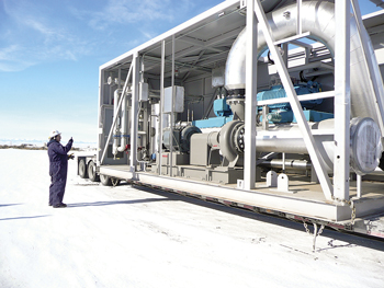 Fig. 2. Inside the treatment train POD. Photo courtesy of 212 Resources. Fig. 2. Inside the treatment train POD. Photo courtesy of 212 Resources.