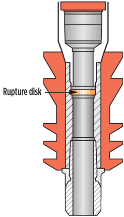 Fig. 1. Latch-in, high-pressure rupture plug.