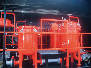 Fig. 1. Filtration pods typically used in shale operations for TSS removal.