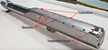 Fig. 2. The articulated pad on Halliburton’s Microwave Formation Evaluation Tool. Fig. 2. The articulated pad on Halliburton’s Microwave Formation Evaluation Tool.