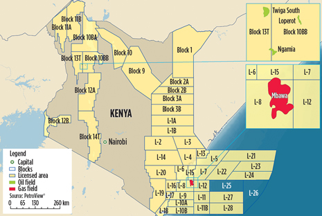 Kenya’s current acreage and discoveries