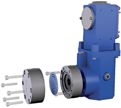 Fig. 12. At the heart of the solar-powered chemical injection system is a hydraulically balanced diaphragm metering pump. 