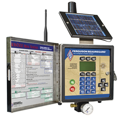 Fig. 19. The AutoCycle iC wellhead controller features a familiar control panel appearance and menu-driven program for on-site adjustments.