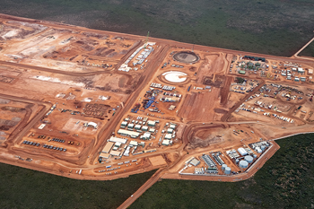 Fig. 4. Aerial view of the Gorgon LNG plant under construction on Barrow Island. Courtesy of Chevron