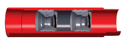 Fig. 4. A double-flapper-valve float collar was used for cementing the hole.