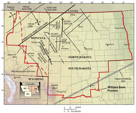 Fig. 2. Assessment of undiscovered oil and gas resources of the Williston Basin province of North Dakota, Montana, and South Dakota. Source: USGS Williston Basin Province Assessment Team, 2011