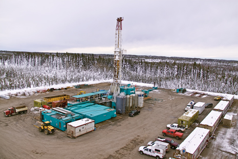 Encana drilling location in Fort Nelson, British Columbia. Photo courtesy of Encana Corp.
