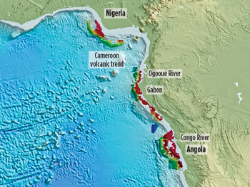 Fig. 1. Map of West Africa merged-survey coverage.