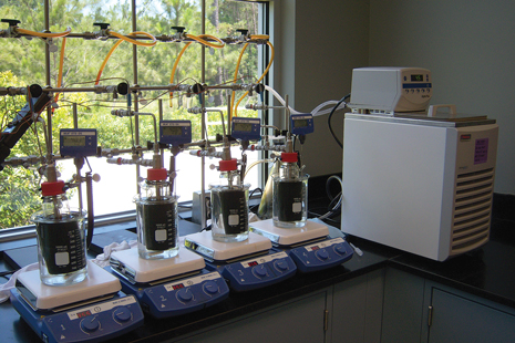 Cold-finger testing of paraffin inhibitors on Satellite 4 condensate. Cold-finger testing of paraffin inhibitors on Satellite 4 condensate.