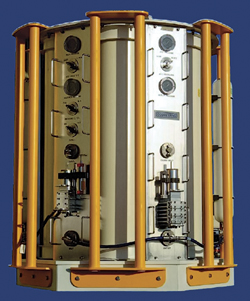 Fig. 1. Six Shooter auxiliary high-pressure accumulator system for ROV intervention from Oceaneering International. Fig. 1. Six Shooter auxiliary high-pressure accumulator system for ROV intervention from Oceaneering International.